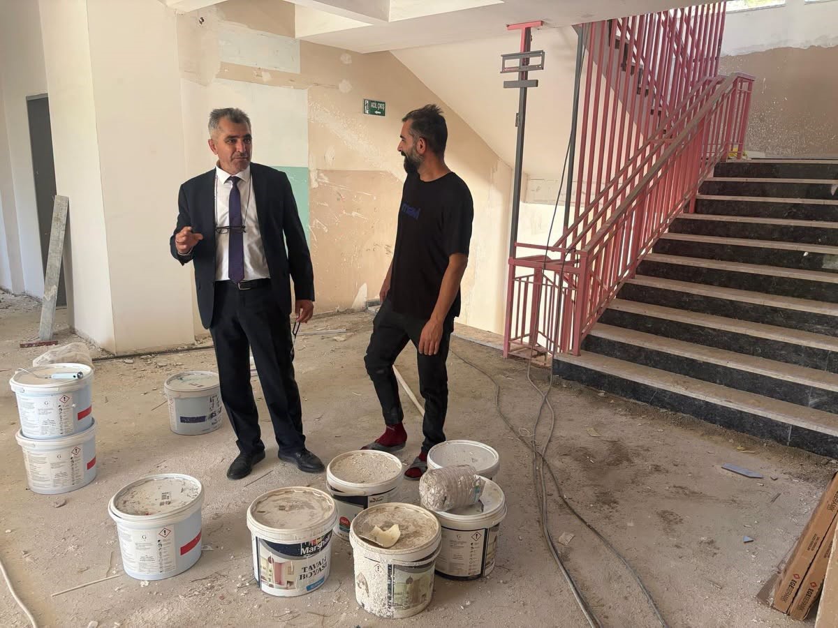 Söke\'de lise güçlendirme çalışmalarını İlçe Milli Eğitim Müdürü yerinde inceledi