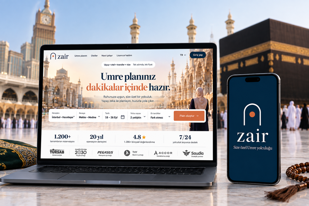 Türkiye\'den dünyaya açılacak: Yapay zekâlı Umre platformu Zair\'e milyon dolarlık yatırım