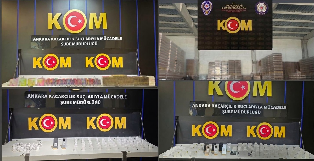Ankara Çankaya ve Yenimahalle'de kaçakçılık operasyonunda 4 kişiye işlem yapıldı