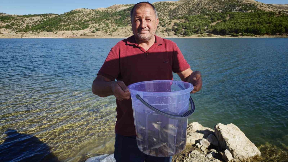Konya Bozkır'da baraj ve gölete 122 bin yavru balık bırakıldı
