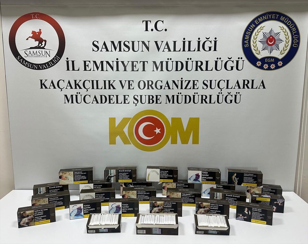 Samsun İlkadım\'da kaçakçılık operasyonunda 5 bin 200 makaron ele geçirildi