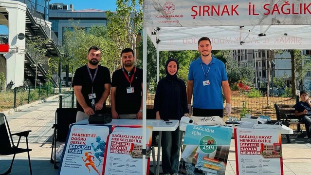 Şırnak'ta sağlık etkinliğinde kan şekeri ve kavrama kuvveti ölçüldü