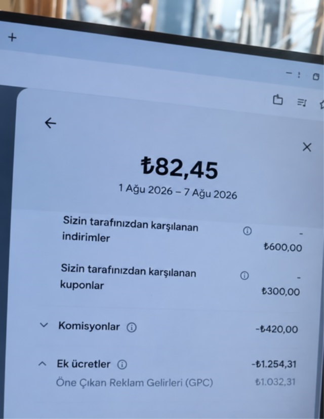 3 bin TL'lik siparişten esnafa sadece 82 TL kaldı