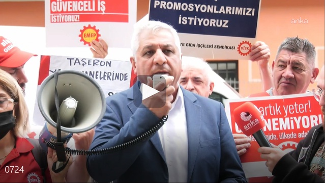 Aslan, yılın 8 ayında en az bin 509 işçinin öldüğünü belirterek ortak mücadele çağrısı yaptı
