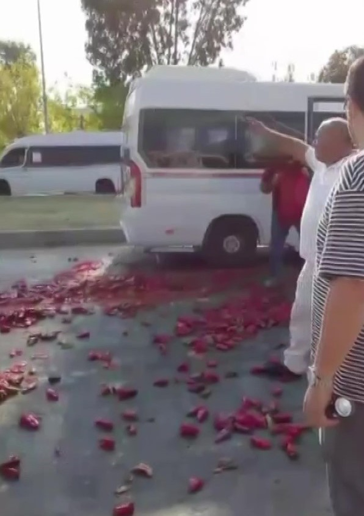Adana\'da zabıtanın kaldırım müdahalesinde biberler yola saçıldı