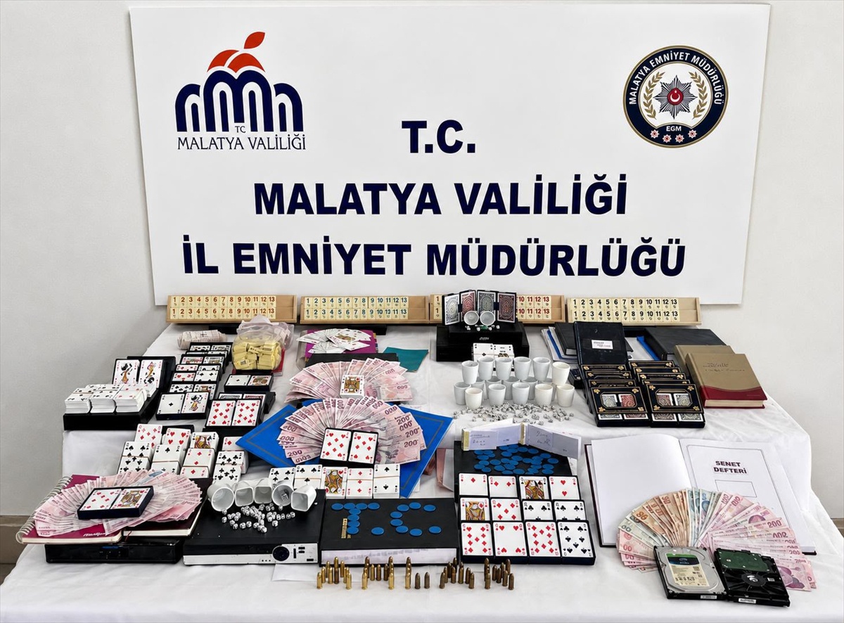 Malatya\'da kumar baskınında 12 şüpheli gözaltına alındı