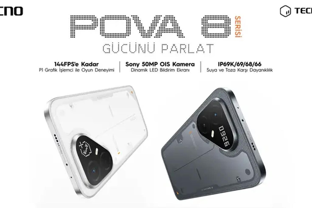 TECNO, yeni telefon serisi POVA 8\'i Türkiye\'de satışa sundu