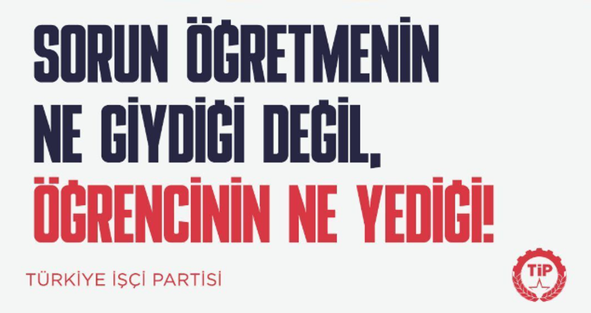 TİP\'ten önlük düzenlemesine tepki, eğitimin gerçek sorunlarına dikkat çekildi