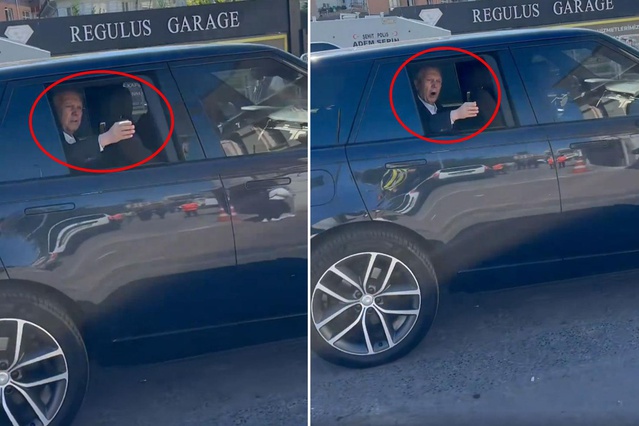 Trafik Aziz Yıldırım'ı çileden çıkardı! Önündeki sürücüye fırça attı