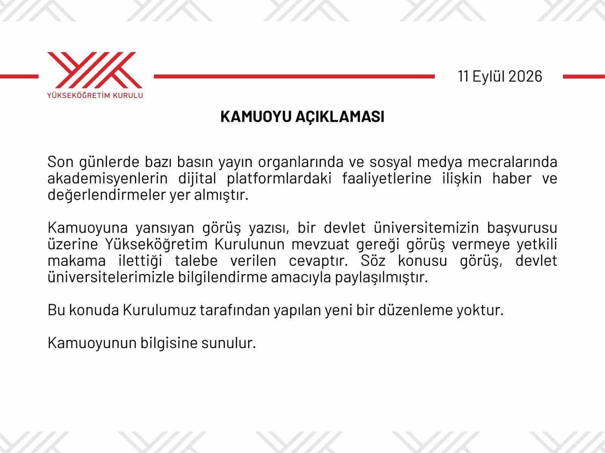 YÖK\'ten akademisyenlerin dijital faaliyetlerine dair açıklama geldi