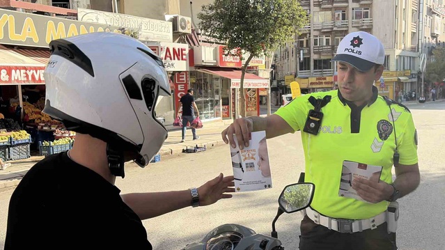 Elazığ'da 10 noktada motosiklet denetimi yapıldı, kask ve koruyucu ekipman uyarısı verildi