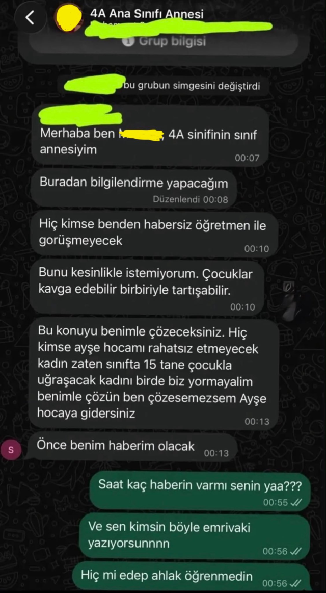 Sınıf annesinin WhatsApp grubuna yazdığı mesaj ortalığı karıştırdı