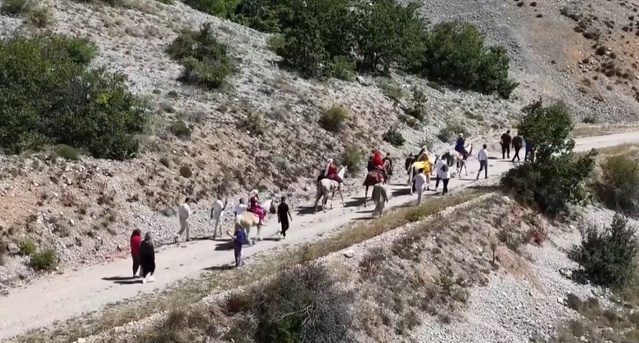 Erzincan Refahiye'de asırlık atla gelin alma geleneği düğünlerde sürdürülüyor