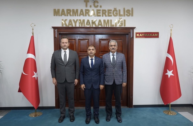 Marmaraereğlisi Kaymakamı Kızıltoprak'a iki il müdüründen ziyaret