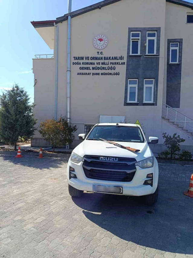 Aksaray'da belgesiz avlanan kişiye işlem yapıldı, av tüfeği muhafaza altına alındı