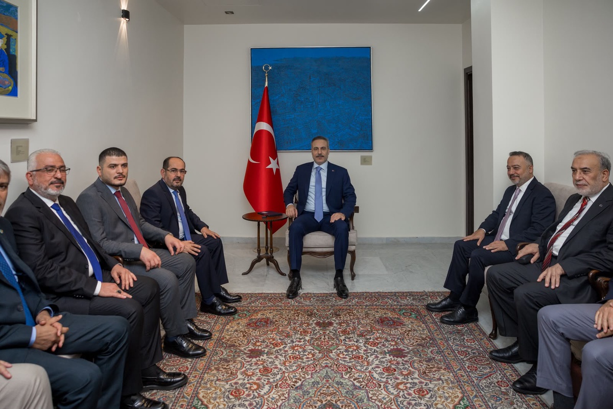 Fidan, Şam\'da Suriye Türkmen Meclisi Başkanı Mustafa ve heyetini ağırladı