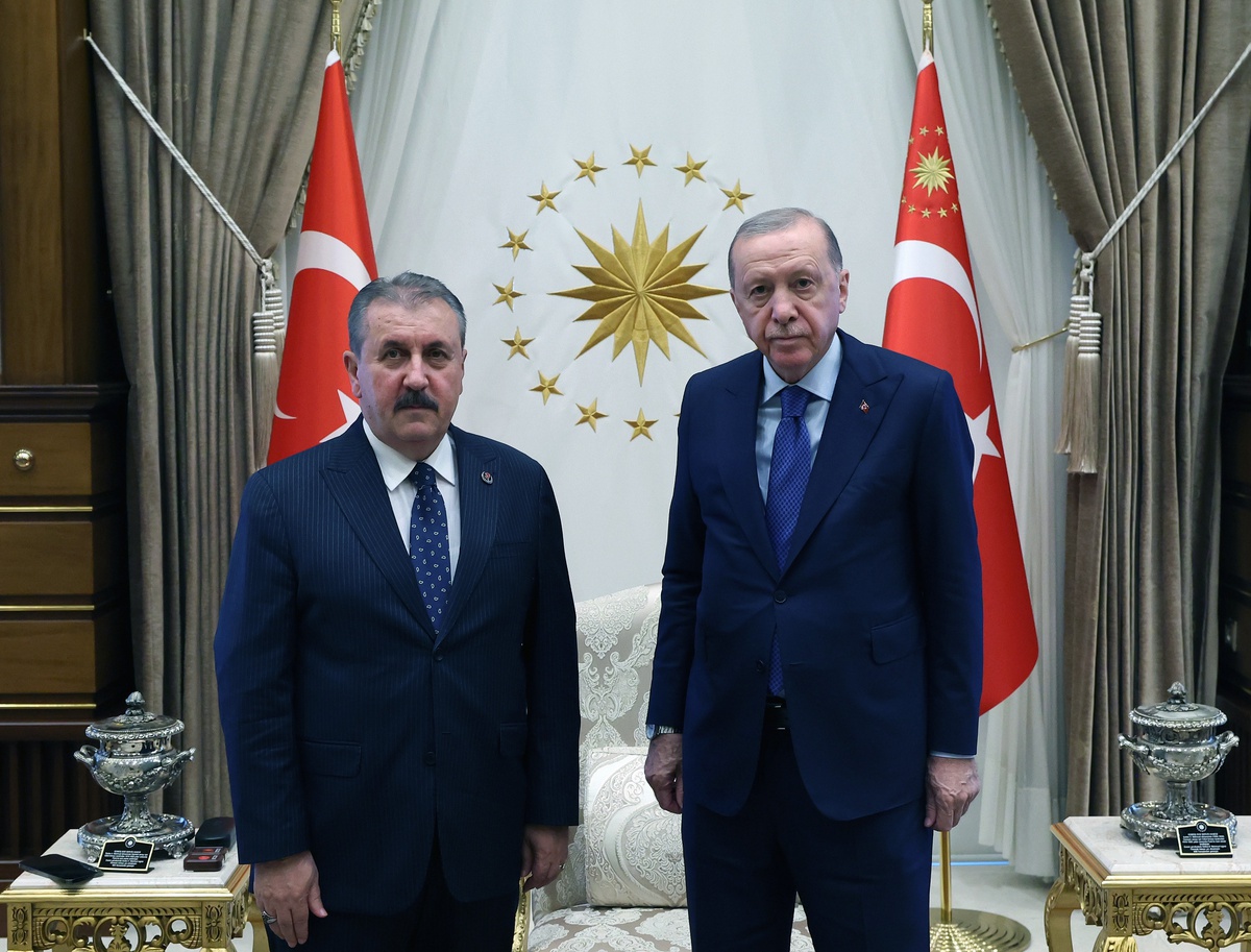 Cumhurbaşkanı Erdoğan, BBP Genel Başkanı Destici\'yi kabul etti