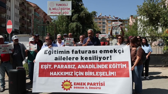 EMEP Tunceli'den eğitim çağrısı, ücretsiz yemek ve bağışsız okul talebi