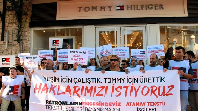 İzmir'de Atamay Tekstil işçileri alacakları için yeniden eyleme geçti