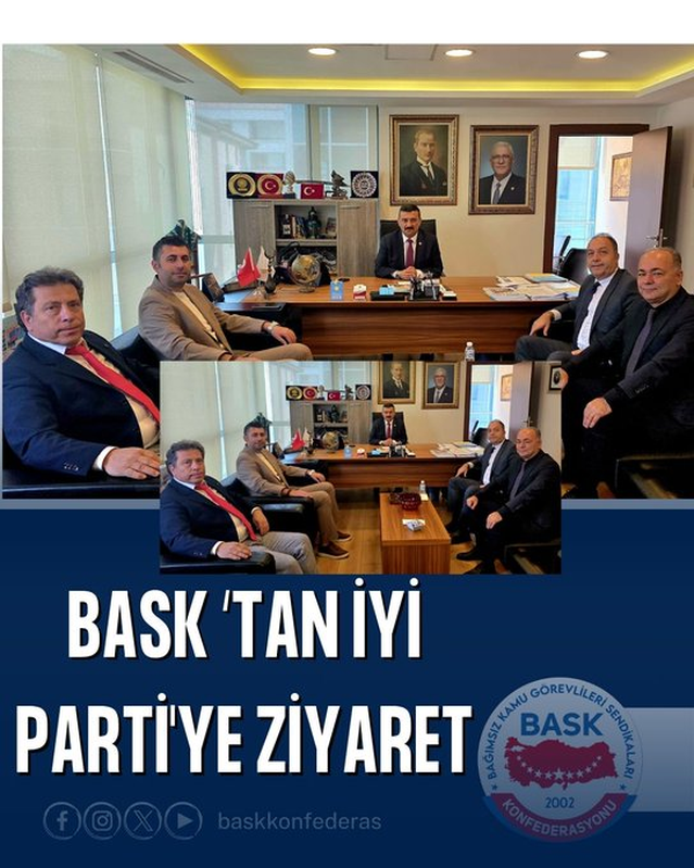 BASK heyeti İYİ Parti'den Türkoğlu'na kamu çalışanı ve emekli sorunlarını iletti