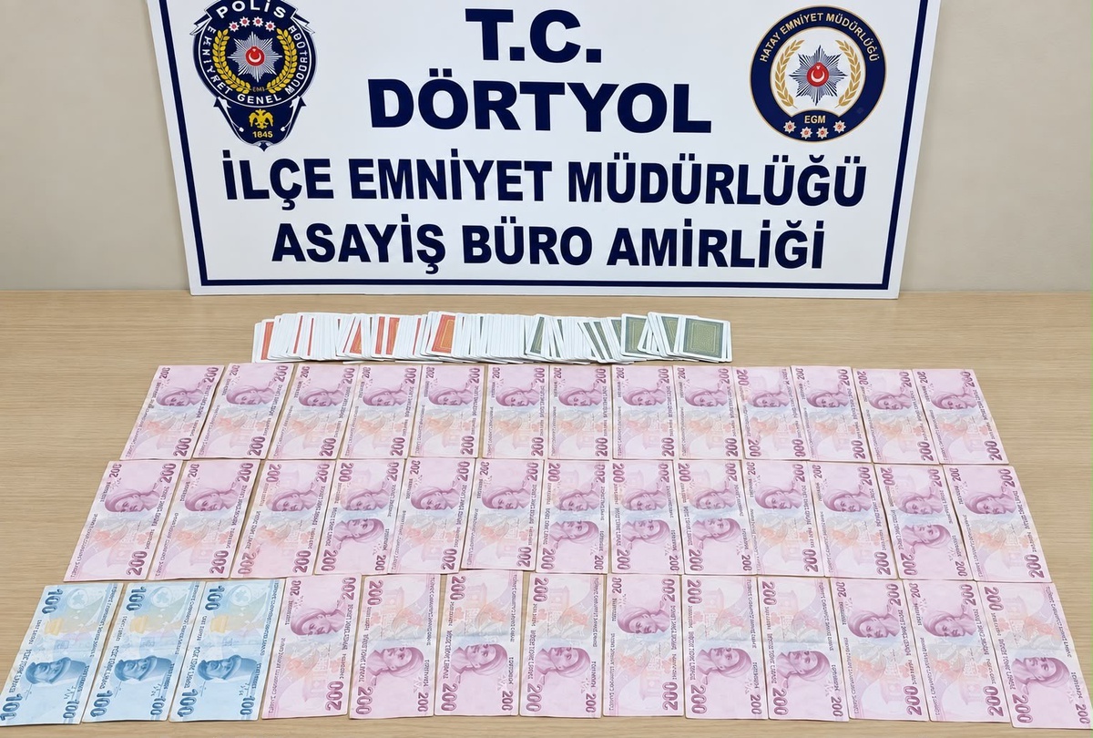Dörtyol\'da kumar denetiminde 5 kişiye 58 bin 20 TL ceza kesildi