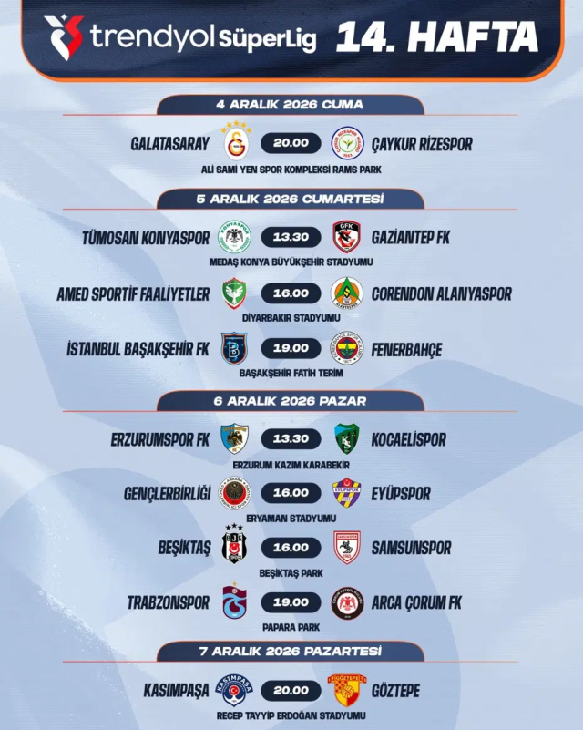 Galatasaray-Fenerbahçe derbisinin tarihi belli oldu