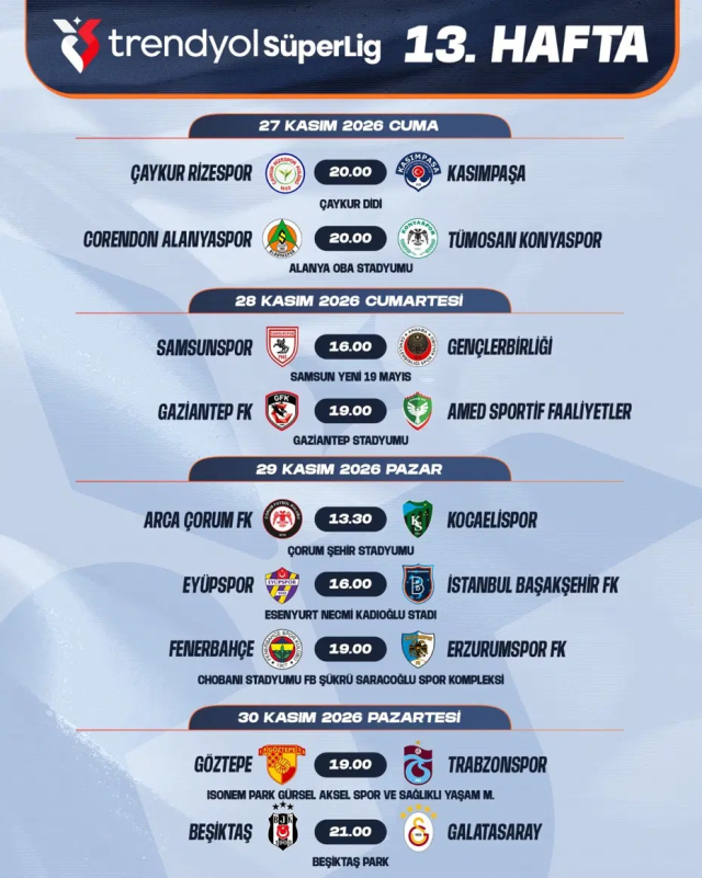 Galatasaray-Fenerbahçe derbisinin tarihi belli oldu