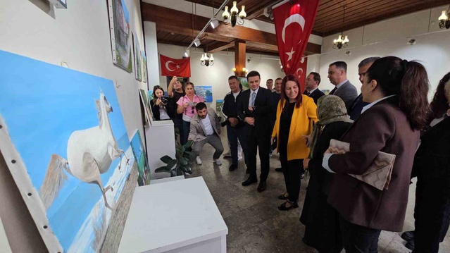 81 yaşındaki Şahinde Ermiş, 20 yıl sonra ikinci sergisini Zonguldak'ta açtı