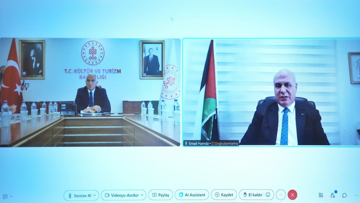 Ersoy, Filistinli mevkidaşıyla görüştü, kültürel miras için ortak projeler ele alındı