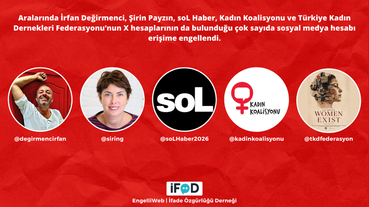 İfade Özgürlüğü Derneği duyurdu, gazeteci ve kadın derneklerinin X hesapları erişime engellendi