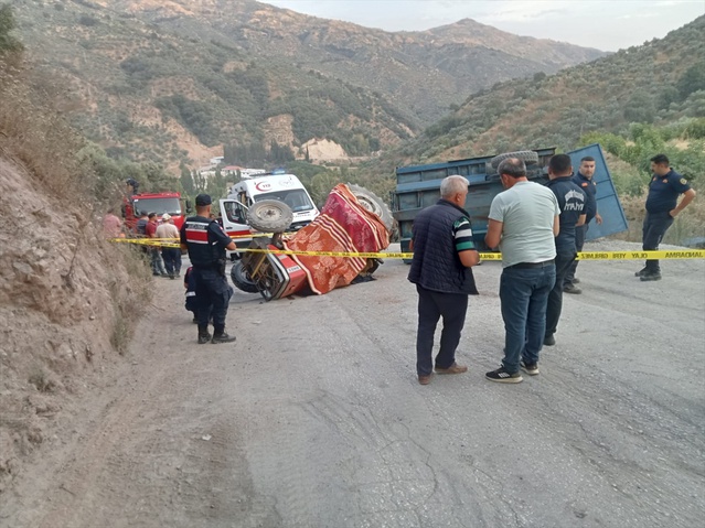 Aydın'da traktör kazasında 1 kişi öldü, 1 kişi yaralandı
