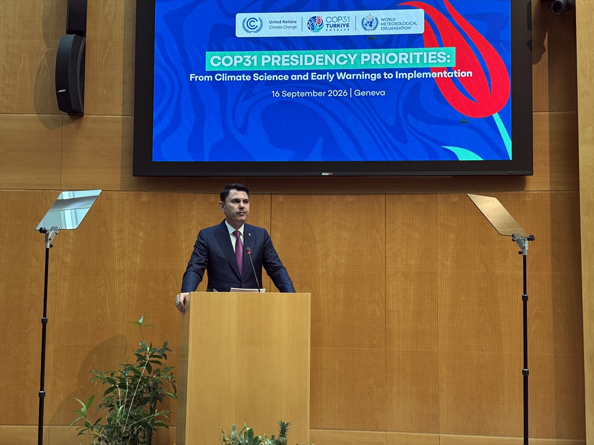 Bakan Kurum Cenevre\'de WMO erken uyarı girişimine COP31 desteğini açıkladı