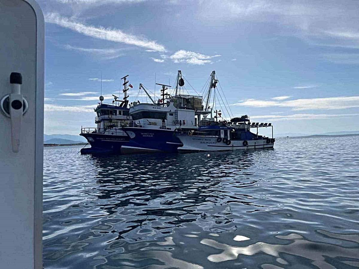 Didim açıklarında balıkçı teknelerine dalgıçlı denetim yapıldı