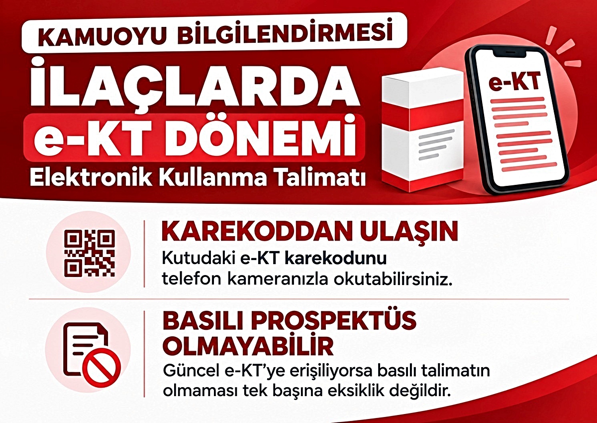 Prospektüs eksikliği e-KT uygulamasından kaynaklanıyor, ambalaj eksikliği değil