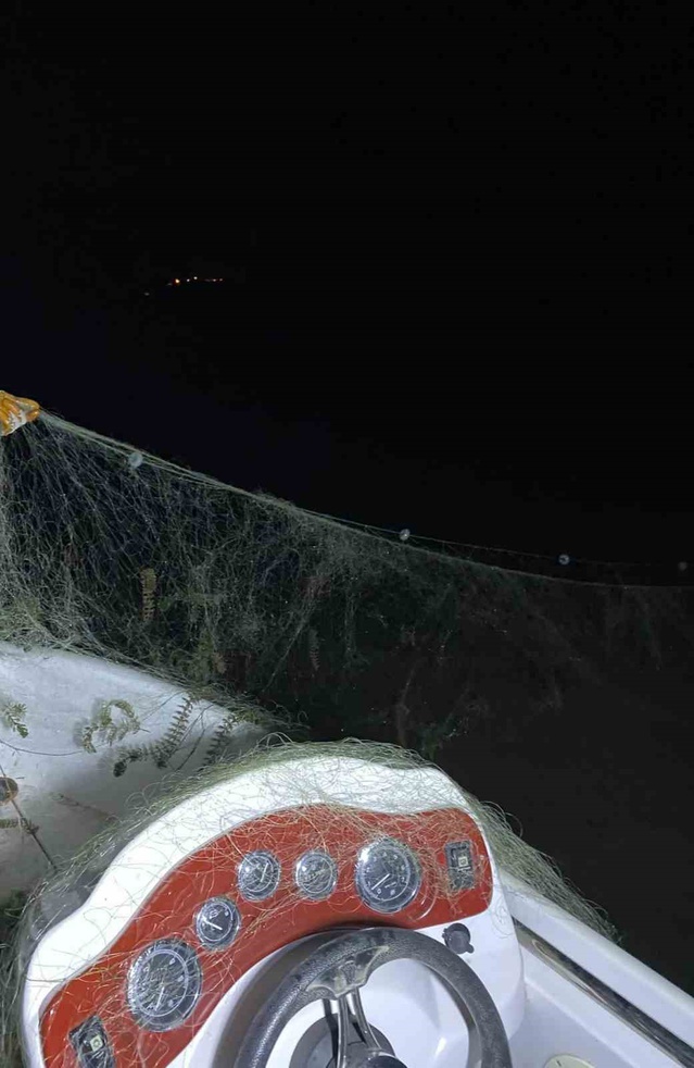 Kovada Gölü Milli Parkı'nda gece denetiminde 800 metrelik kaçak uzatma ağı ele geçirildi