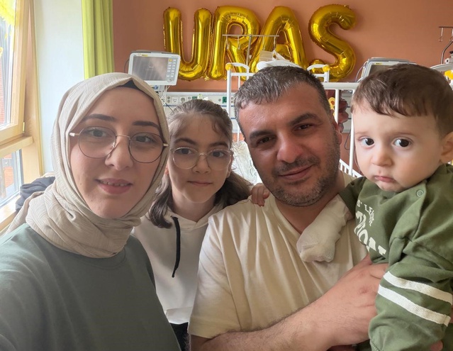 SMA hastası Uras bebek Almanya'daki tedavisini tamamlayıp Sinop'a döndü