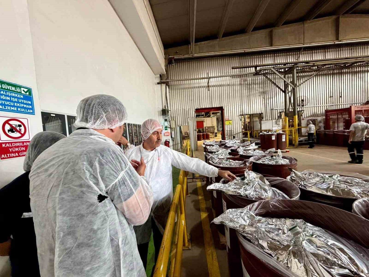 Susurluk\'taki salça fabrikasına tarım müdürlerinden yerinde inceleme ziyareti