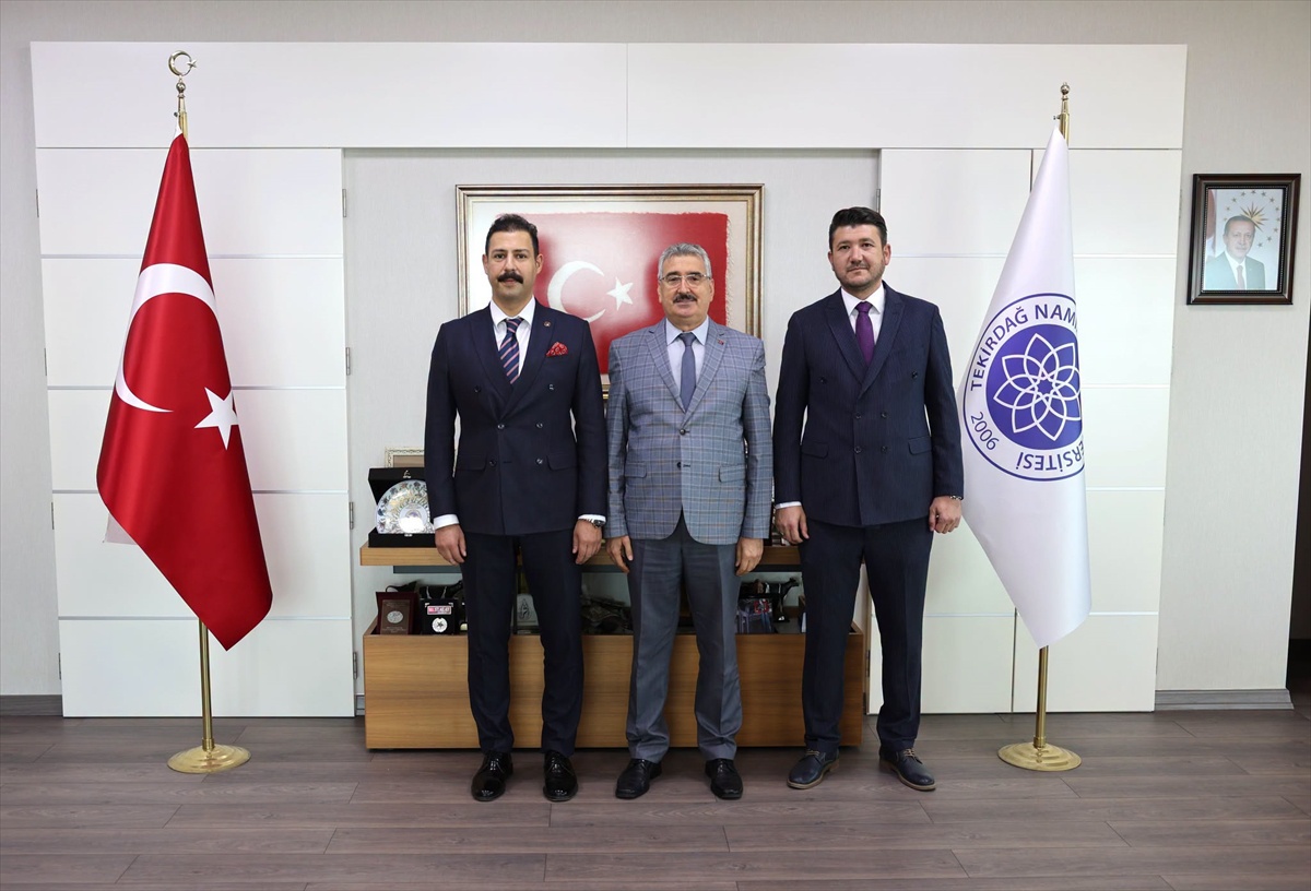 Tekirdağ Cumhuriyet Başsavcısı Yücel, NKÜ Rektörü Şahin\'i makamında ziyaret etti