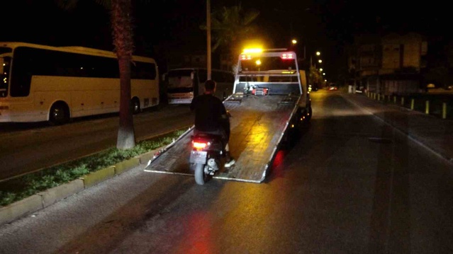 Manavgat'ta kaçan motosiklet sürücüsüne 610 bin 168 TL ceza, motosiklete 180 gün men