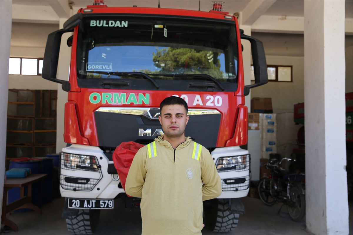 Denizli\'de geçen yıl yangında yaralanan 3 orman işçisi bu yıl da 7/24 nöbette