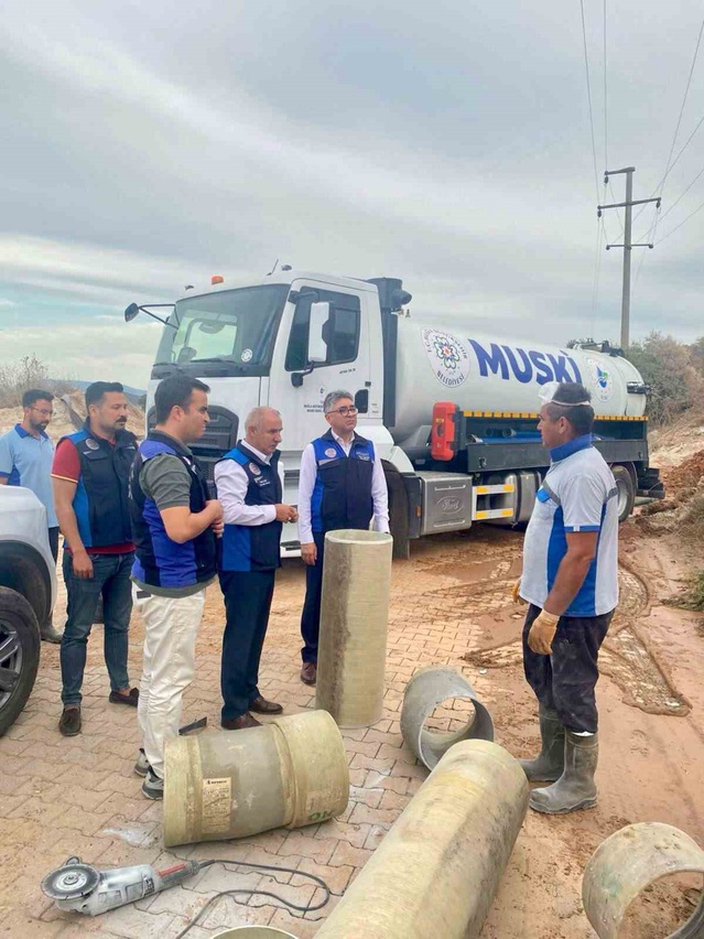 Milas'ta içme suyu arızası 7 saatlik çalışmayla giderildi