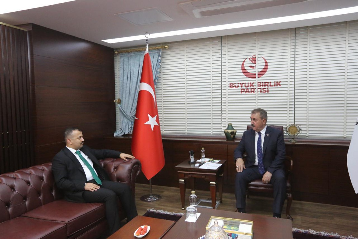 BBP lideri Destici, Beydili Türkmen Derneği Başkanı Ağca\'yı kabul etti