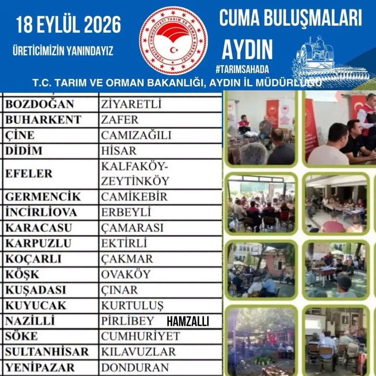 Aydın\'da tarım ekipleri 17 ilçede üreticilerle buluşacak