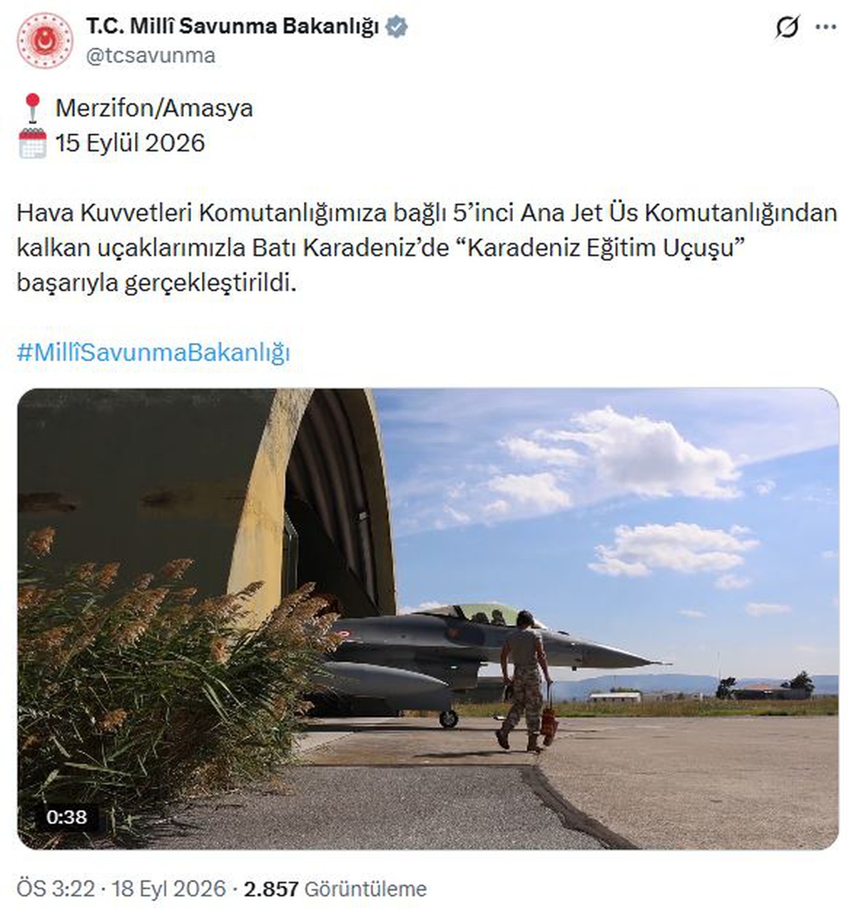 Hava Kuvvetleri Batı Karadeniz\'de Karadeniz Eğitim Uçuşu gerçekleştirdi