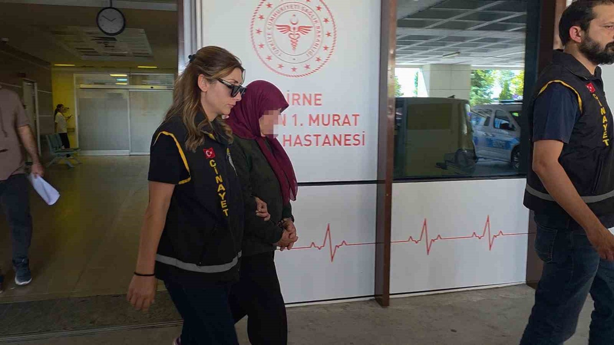 Edirne Keşan'da eşini öldürdüğü iddia edilen M.K. adliyeye sevk edildi