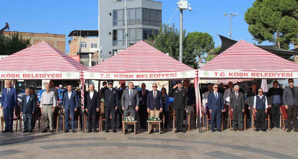 Aydın Köşk\'te 19 Eylül Gaziler Günü töreni düzenlendi, protokol gazilerle buluştu