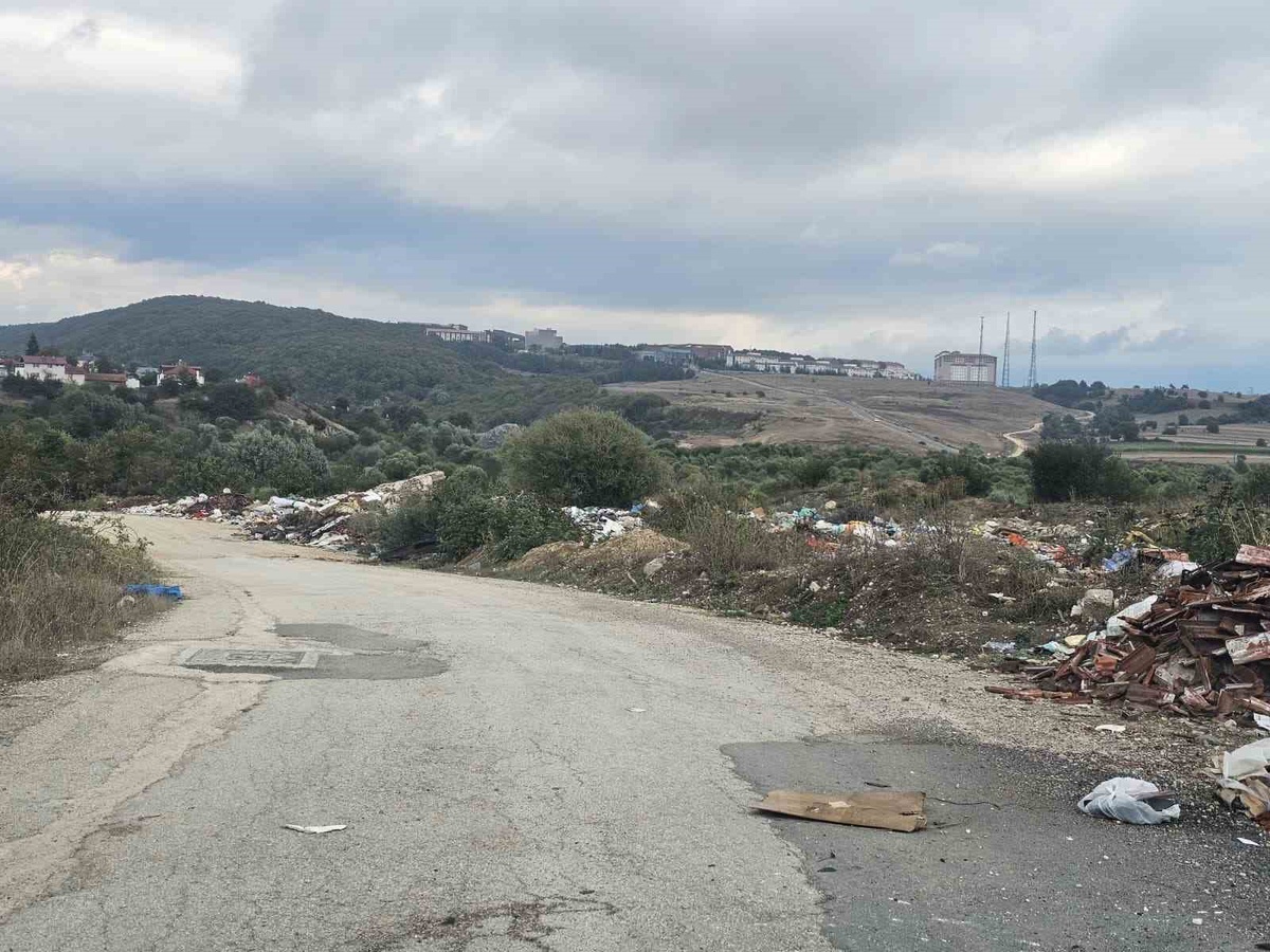 Bolu\'da Yolçatı-Yumrukaya yolu kaçak dökümle çöplüğe döndü, köylüler tepki gösterdi