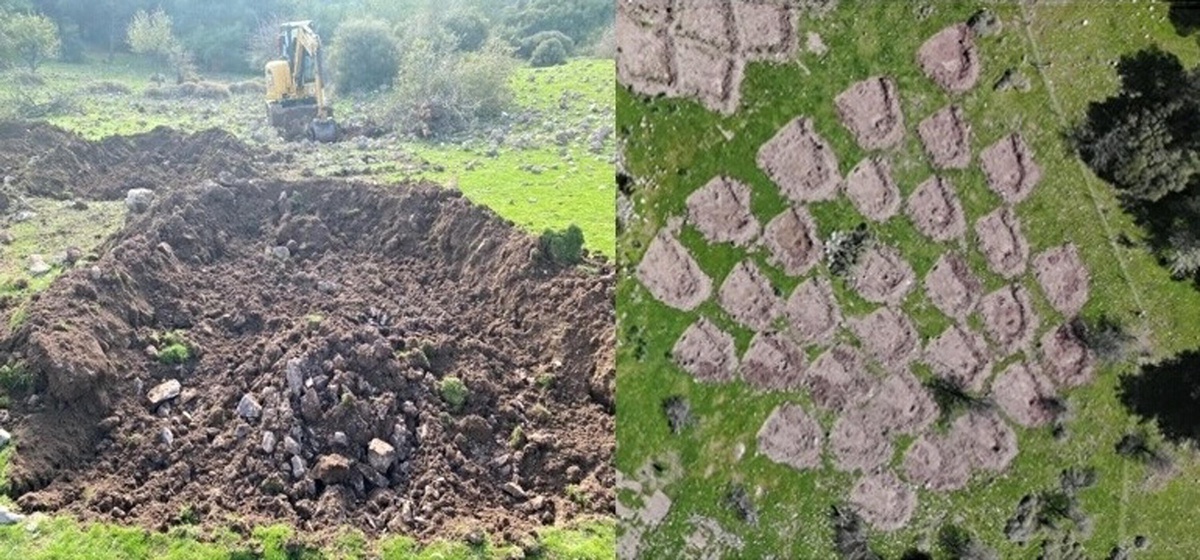 İKÇÜ\'nün baklava ve hilal şeklindeki su hasadı toprak nemini 2 katın üzerinde artırdı