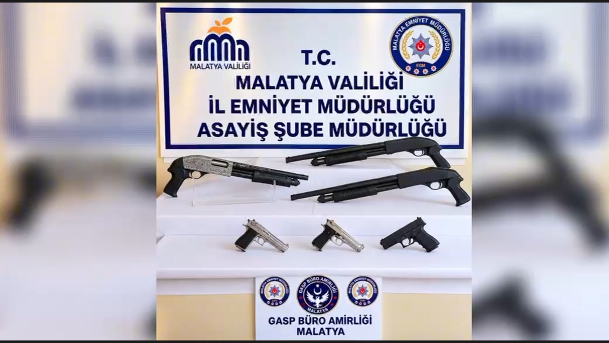 Malatya Yeşilyurt\'ta 3 tabanca ve 3 tüfek ele geçirildi, 6 şüpheliden 5\'i tutuklandı