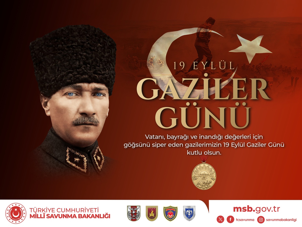 MSB, 19 Eylül Gaziler Günü\'nde Atatürk\'ü rahmetle andı, gazilere sağlık diledi